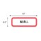 Nevs Position Labels - M.R.I 1/2" x 1-1/2" White w/Red & Black XP-450 - alternate 2